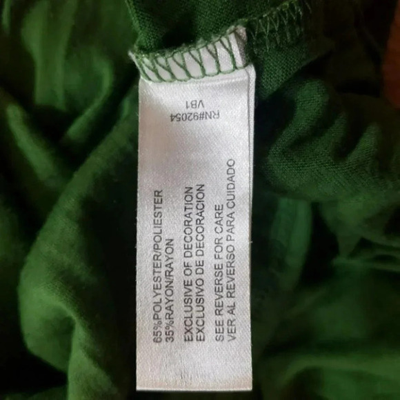 Debbie Morgan L green 3/4 sleeve tunic top - Picture 5 of 6